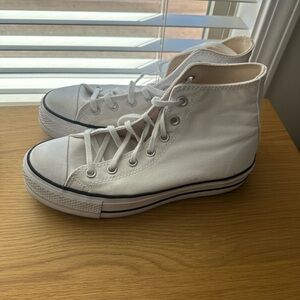 Converse White High-Top Platform Sneakers